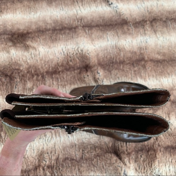 Born Gibb Knee High Riding Boot Distressed Brown Leather - Picture 5 of 12